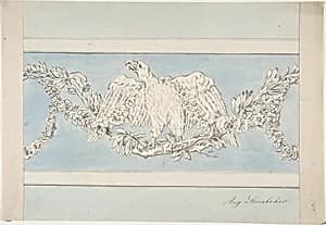 Ornament with Eagle and Garlands by Aug. Strubeker