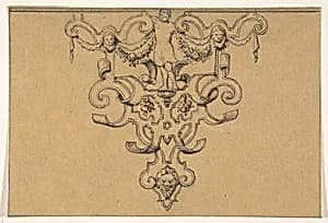 Ornamental Drawing by Lambert de Visscher|Anonymous, French, 19th century