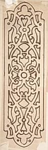 Ornamented Metal Doorplate by Anonymous, British, 19th century