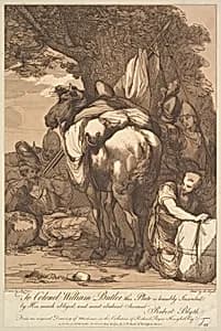 Packhorse with Soldiers by Robert Blyth|John Hamilton Mortimer|John Raphael Smith