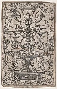 Panel of Grotesques by Jacques Androuet Du Cerceau