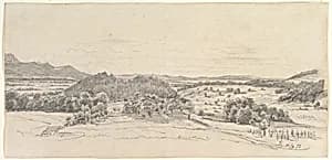Panoramic landscape near Bergen by Johan Christian Dahl|Monogrammist DS