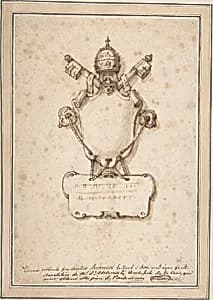 Papal Cartouche by Carl Frederick Adelcrantz|Francesco Borromini