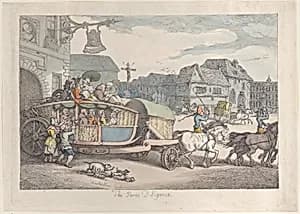 Paris Diligence by Thomas Tegg|Thomas Rowlandson