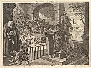 Paul Before Felix Burlesqued by William Hogarth