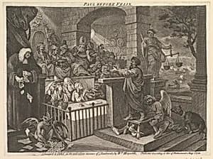 Paul Before Felix Burlesqued by William Hogarth