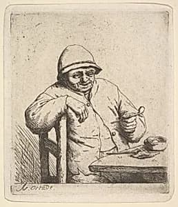 Peasant with a Pipe by Adriaen van Ostade