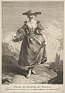Peasant Woman from Around Ferrara by Edmé Jeaurat|François Boucher