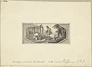 Pelasgus Civilizes the Greeks by Edward Francis Burney