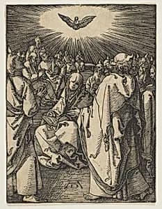 Pentecost, from "The Small Passion" by Albrecht Dürer