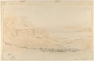 Pentedatelo, Calabria, Italy by Edward Lear
