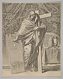 Personification of Faith by Claude Mellan