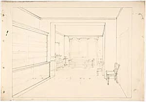 Perspective Drawing of an Interior by Anonymous, British, 19th century