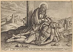 Pieta by Hieronymus (Jerome) Wierix|Jan Gossart (called Mabuse)|Gerard de Jode
