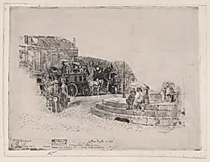 Place Pigalle in 1878 by Félix-Hilaire Buhot
