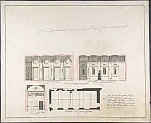 Plan "della nuova Galleria" by Giovanni Battista Silvestri