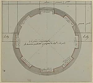 Plan for a Circular Room by Anonymous, French, 18th century