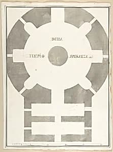 Plan of the Tempio della Speranza by Pietro Paolo Coccetti (Cocchetti)