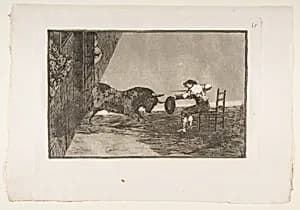 Plate 18 of "La 'Tauromaquia": The daring of Martincho in the ring at Zaragoza by Goya (Francisco de Goya y Lucientes)