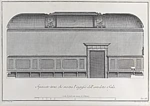 Plate 3: cross-section of the Hall of the Institute of Bologna by Bartolomeo Crivellari|Angelo Carboni|Giampietro Zanotti