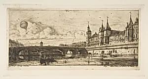 Pont-au-change, Paris by Charles Meryon