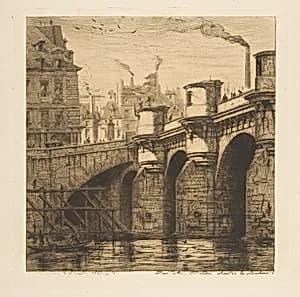 Pont-Neuf, Paris by Charles Meryon