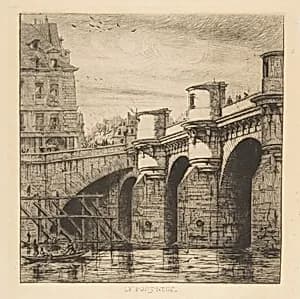 Pont-Neuf, Paris by Charles Meryon