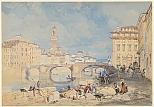 Ponte Santa Trinità, Florence by James Duffield Harding