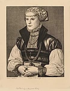 Portrait of a German Lady by Léopold Flameng