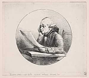 Portrait of a Man Reading by baron Dominique Vivant Denon