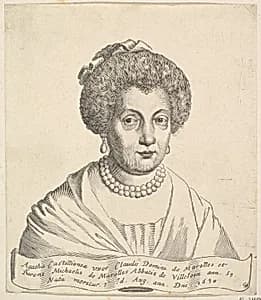 Portrait of Agathe de Châtillon by Claude Mellan|Agathe de Châtillon