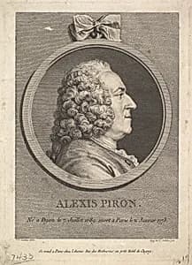 Portrait of Alexis Piron by Augustin de Saint-Aubin|Charles Nicolas Cochin II|Augustin de Saint-Aubin