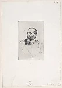 Portrait of Alphonse Karr by Alfred Cadart|Marcellin Desboutin|Alphonse Karr