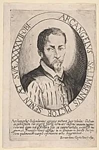 Portrait of Arcangelo Salimbeni by Bernardino Capitelli|Arcangelo Salimbeni