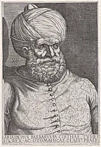 Portrait of Barbarossa by Agostino Veneziano (Agostino dei Musi)