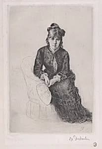 Portrait of Berthe Morisot by Berthe Morisot|Marcellin Desboutin