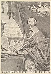 Portrait of Cardinal Richelieu by Claude Mellan|Cardinal Duc de Richelieu|Sebastien Cramoisy|Gabriel Cramoisy