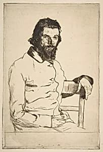 Portrait of Charles Meryon by Félix Bracquemond|Charles Meryon