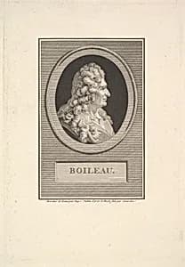 Portrait of Despréaux Nicolas Boileau by Augustin de Saint-Aubin|François Girardon