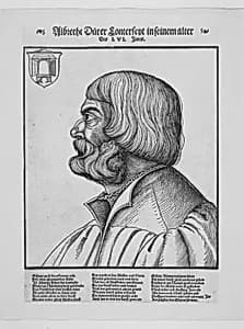 Portrait of Dürer by Erhard Schön
