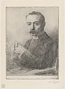 Portrait of Edward D. Adams by Alphonse Legros|Edward Dean Adams