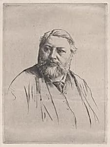 Portrait of Gustave Courbet by Gustave Courbet|Marcellin Desboutin