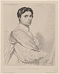 Portrait of J.A. Ingres by Jean Auguste Dominique Ingres|Léopold Flameng|Alfred Salmon|Gazette des Beaux-Arts
