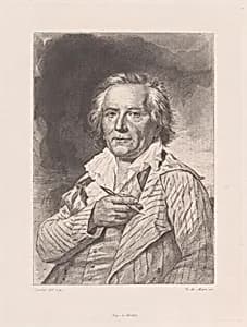 Portrait of Jean Honoré Fragonard by Tiburce de Mare|Jacques Antoine Marie Lemoine
