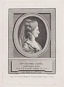 Portrait of Madamoiselle Colombe L'Ainée by Esnauts et Rapilly|Jean Marie Delattre
