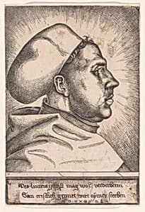 Portrait of Martin Luther by Daniel Hopfer|Lucas Cranach the Elder