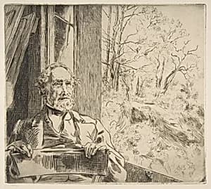 Portrait of Meyer-Heine by Félix Bracquemond|Jacob Meyer-Heine