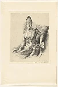 Portrait of Mlle Quivoron by Marie Bracquemond