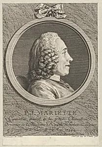 Portrait of Pierre-Jean Mariette by Augustin de Saint-Aubin|Charles Nicolas Cochin II|Pierre Jean Mariette