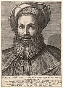 Portrait of Pietro Aretino by Marcantonio Raimondi|Titian (Tiziano Vecellio)|Pietro Aretino